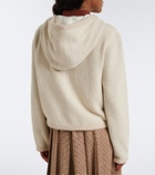 Moncler Hooded waffle-knit cardigan