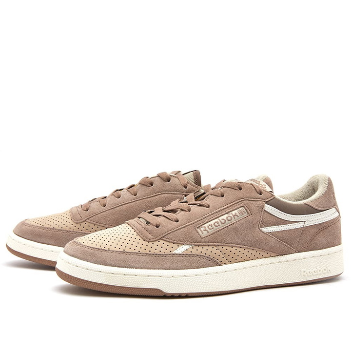 Photo: Reebok Men's Club C 85 Vintage Sneakers in Taupe/Modern Beige/Chalk