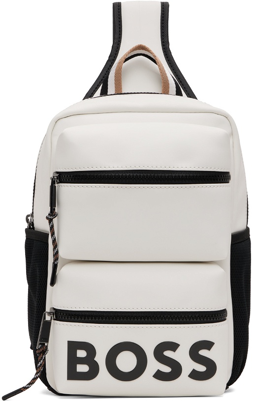 Photo: BOSS White Logo Backpack