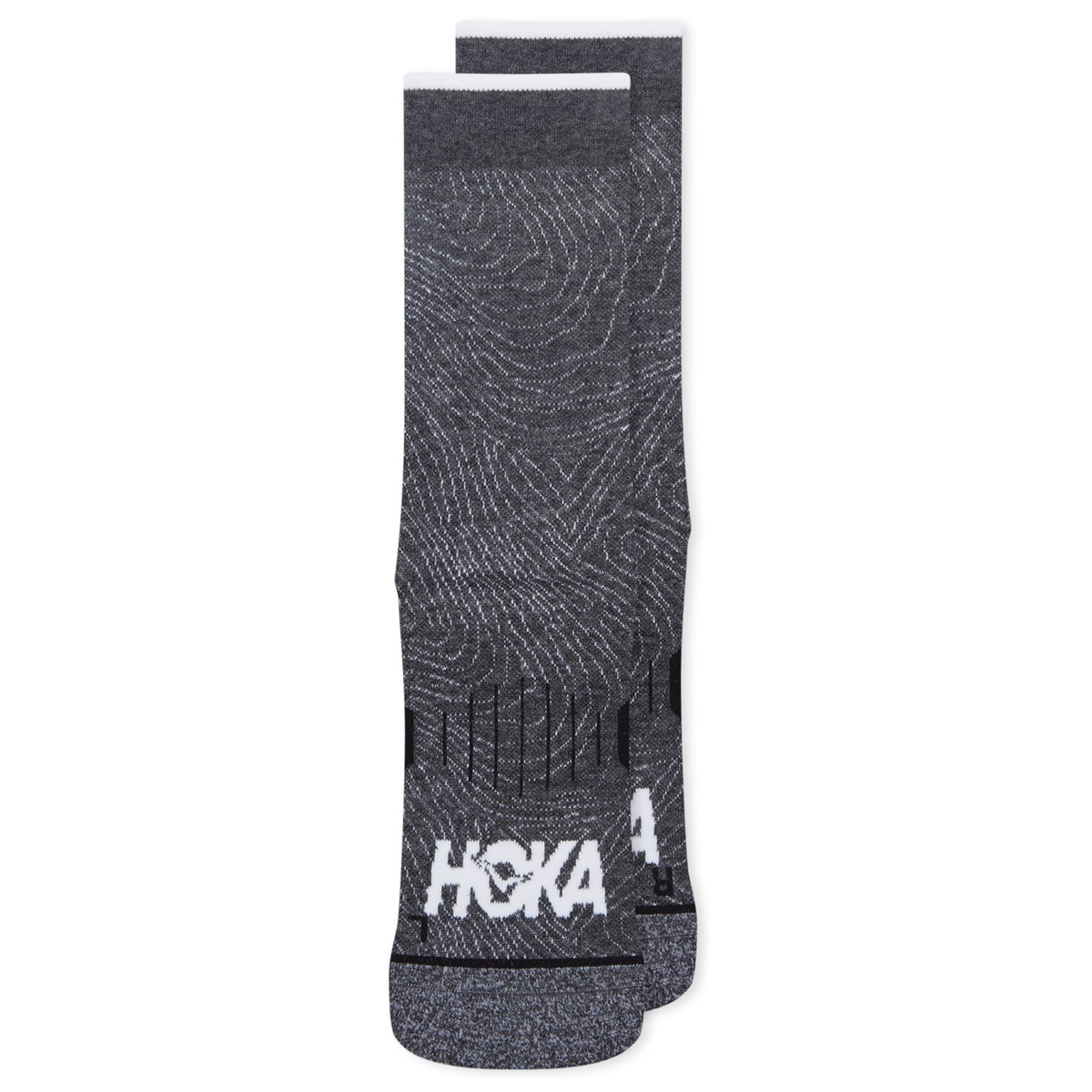HOKA ONE ONE U Crew Run Sock 3-Pack in White/Black/Grey