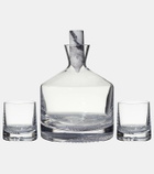 Nude Alba whiskey decanter and glass set