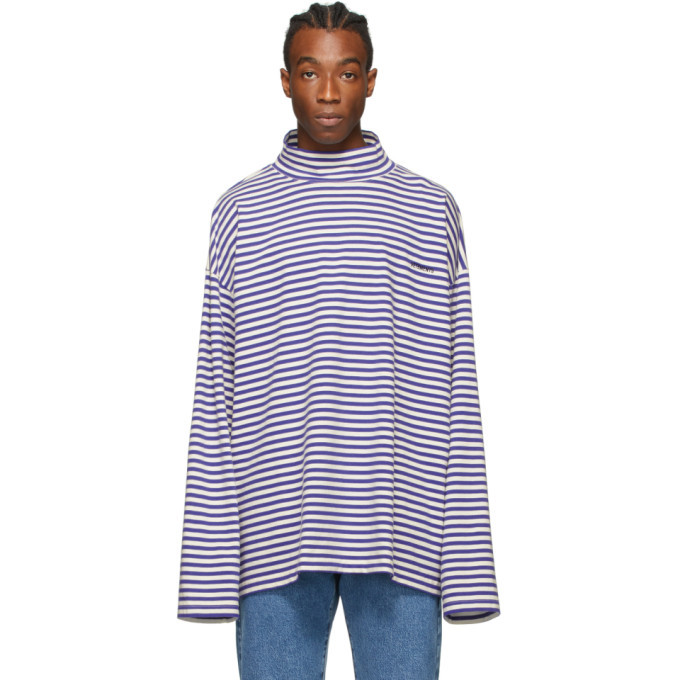 Photo: VETEMENTS Blue Big Striped Turtleneck