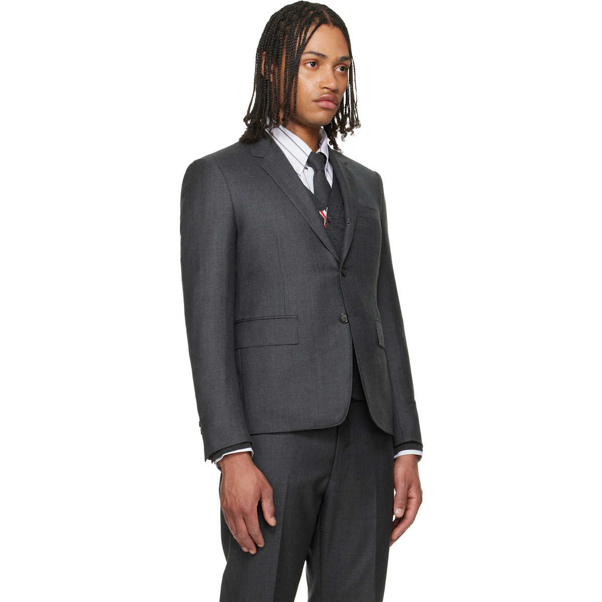 Thom Browne Gray Super 120s Twill High Armhole Sportcoat