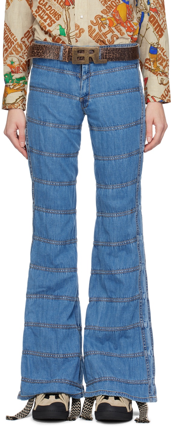 Photo: ERL Blue Ruched Jeans