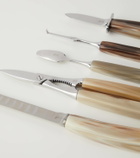Brunello Cucinelli Horn and stainless steel cutlery set for crudités