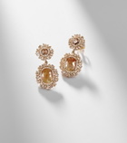Suzanne Kalan Doublet 18kt gold drop earrings with diamonds