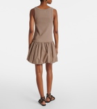 Velvet Isla cotton-blend poplin minidress