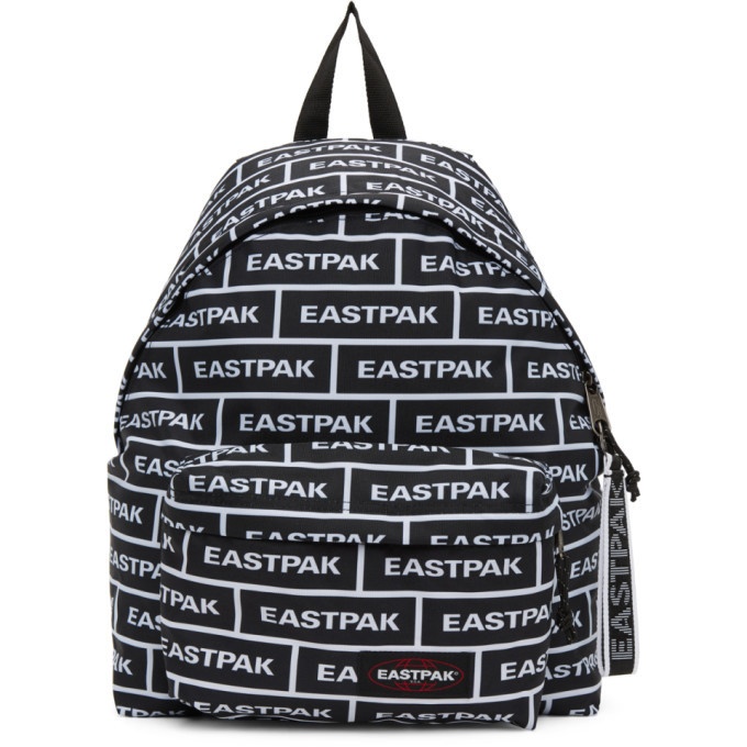 Photo: Eastpak Black and White Branded Padded Pakr Backpack