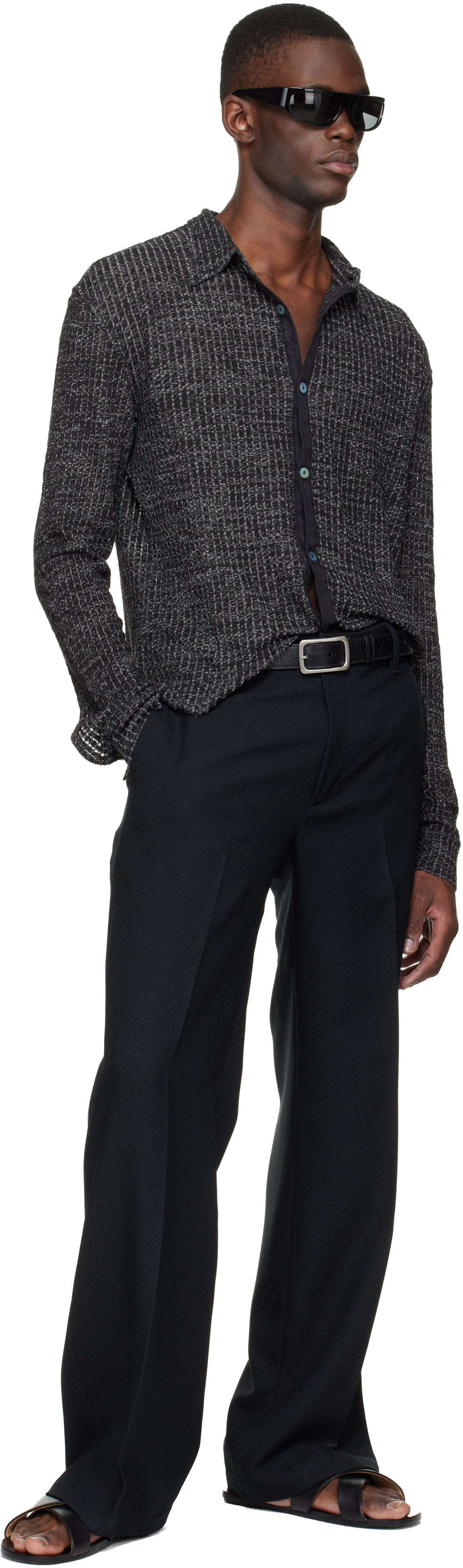 Stockholm (Surfboard) Club Black Tailored Bootcut Trousers