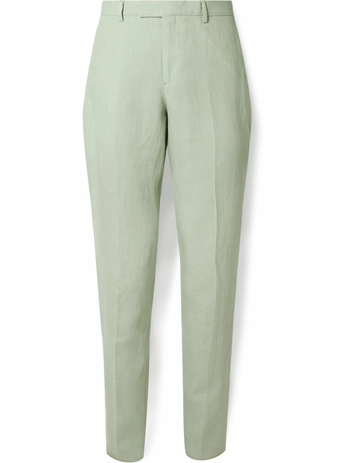 Photo: Paul Smith - Tapered Linen Suit Trousers - Green