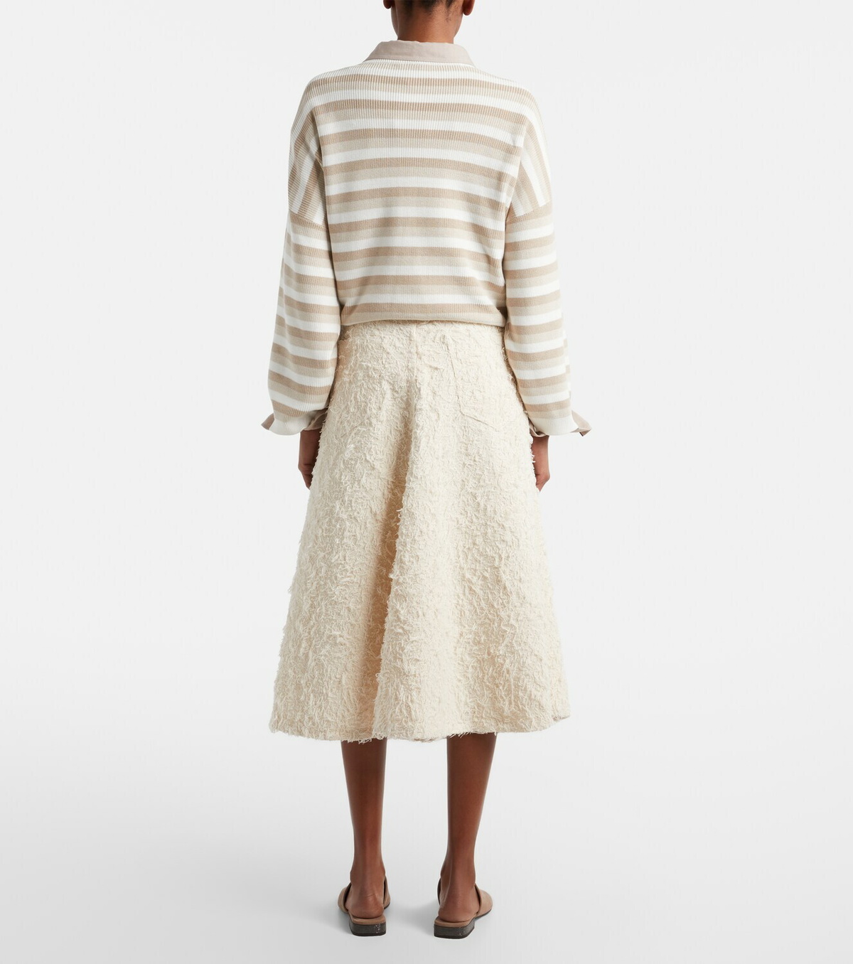 Brunello Cucinelli Denim midi skirt
