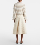 Brunello Cucinelli Denim midi skirt