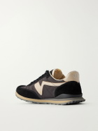 Visvim - FKT Runner Leather and Suede-Trimmed Canvas Sneakers - Black