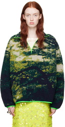 Conner Ives Green Zip Sweater