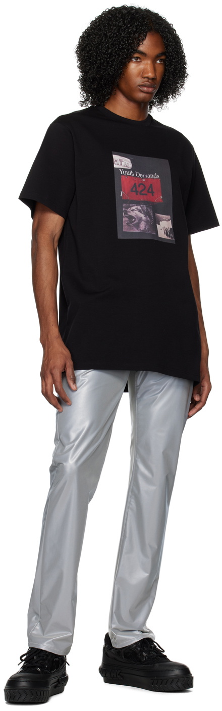 424 Black Graphic T-Shirt