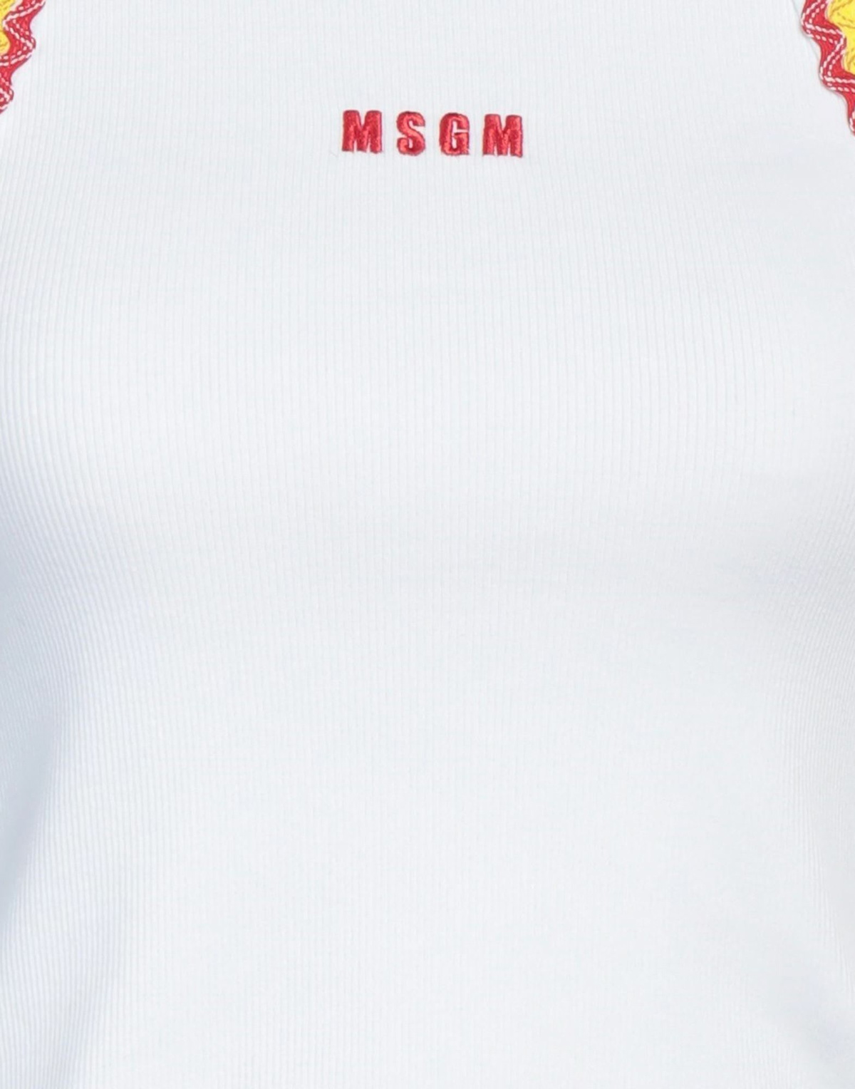 Msgm Womens Tank top in White