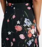 Erdem Floral crêpe midi skirt