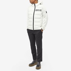 Moncler Grenoble Men's Hashtag Logo Down Knitted Jacket in White