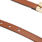 GANNI Women's Logo Metal Belt in Caramel Café