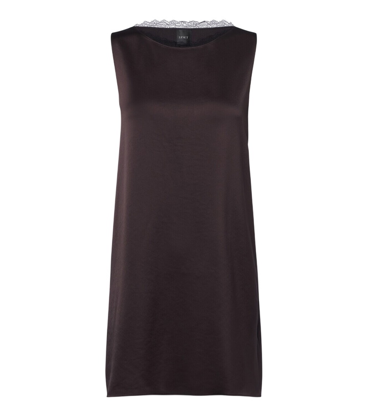 Photo: Leset Barb lace-trimmed satin minidress