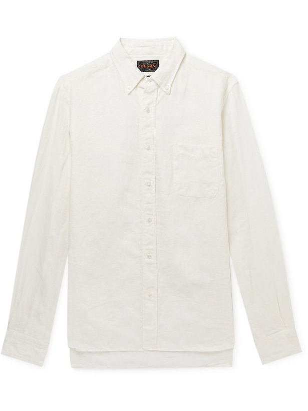 Photo: Beams Plus - Button-Down Collar Linen Shirt - White