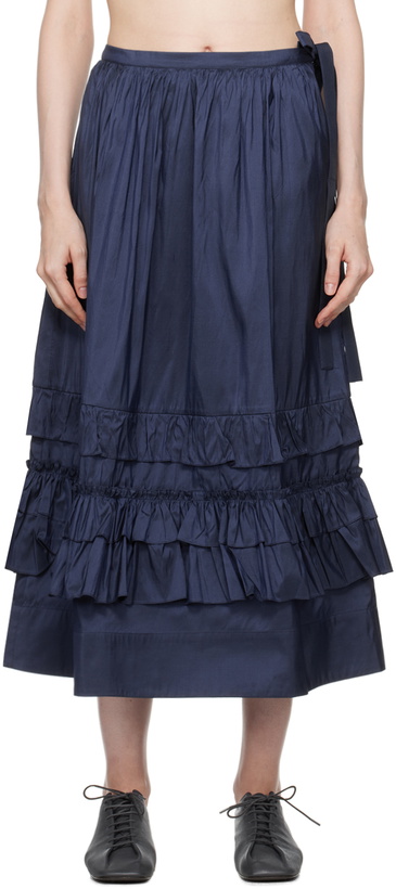 Photo: Cawley Navy Betsy Midi Skirt