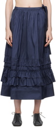 Cawley Navy Betsy Midi Skirt