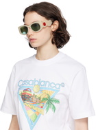 Casablanca Off-White 'The Memphis' Sunglasses