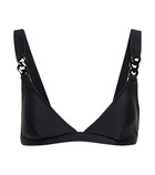 Stella McCartney - Falabella chain-strap triangle bikini top