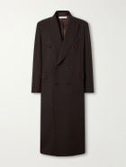 Our Legacy - Extended Whale Double-Breasted Virgin Wool-Twill Coat - Brown