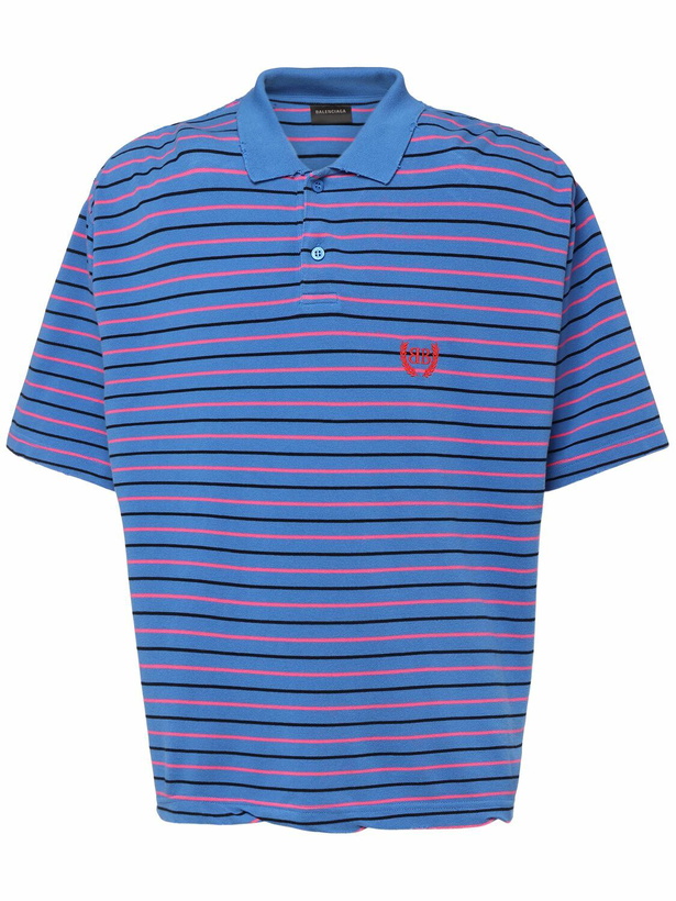 Photo: BALENCIAGA Laurel Regular Cotton Polo Shirt