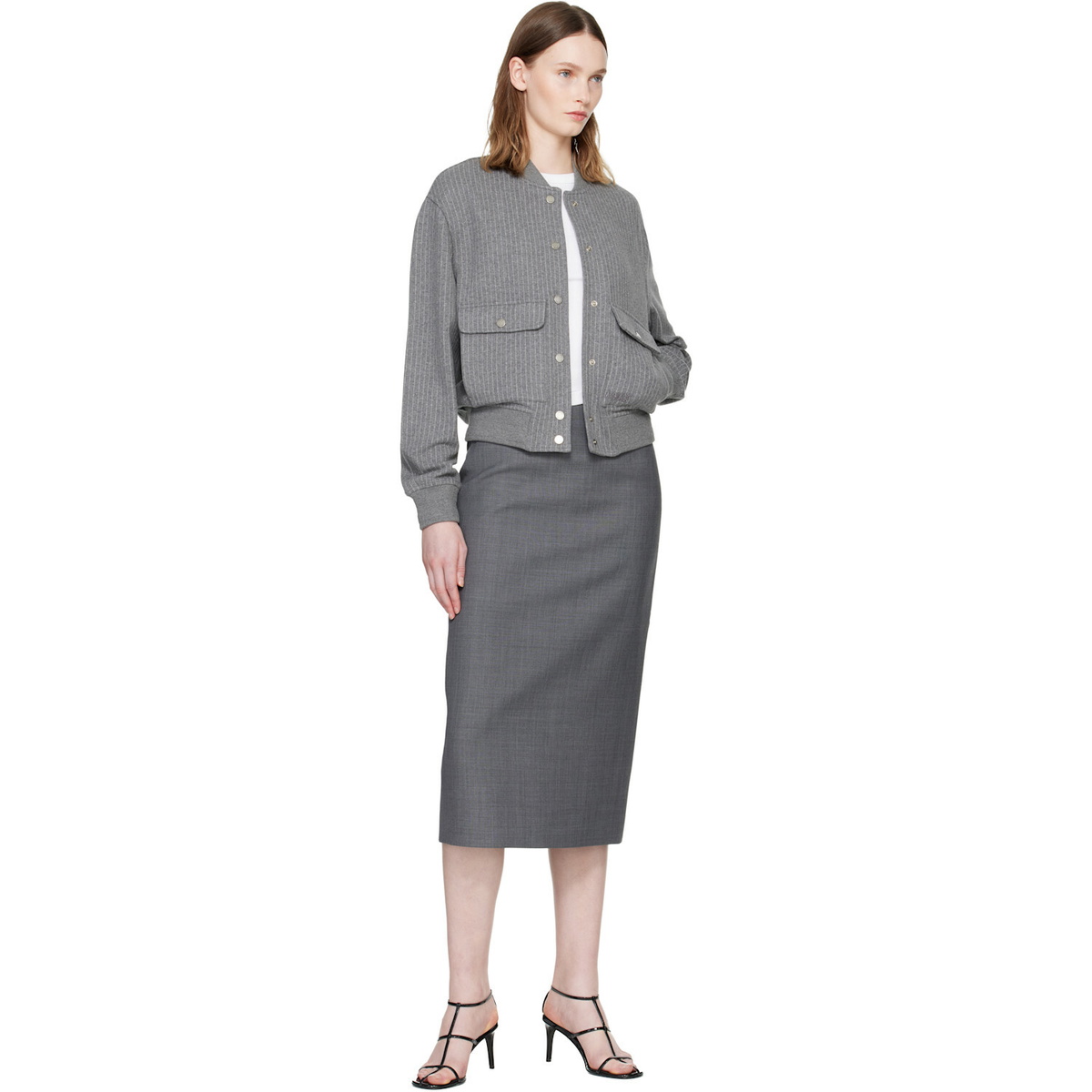 MACKAGE Grey JUNIPER-K Brushed Knit Bomber Jacket