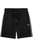 Boss Iconic Logo-embroidered Cotton Shorts Black
