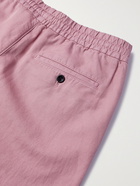 MR P. - Slub Linen and Cotton-Blend Drawstring Shorts - Pink - UK/US 28