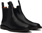 Common Projects Black Leather Chelsea Boots