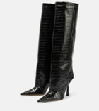Gia Borghini Rosie 31 croc-effect knee-high boots