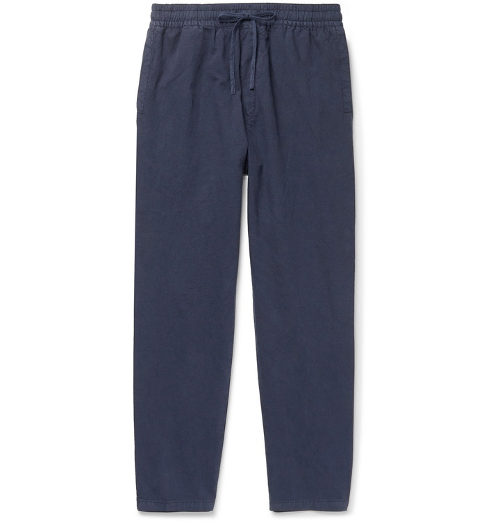 Photo: YMC - Alva Cotton and Linen-Blend Drawstring Trousers - Blue