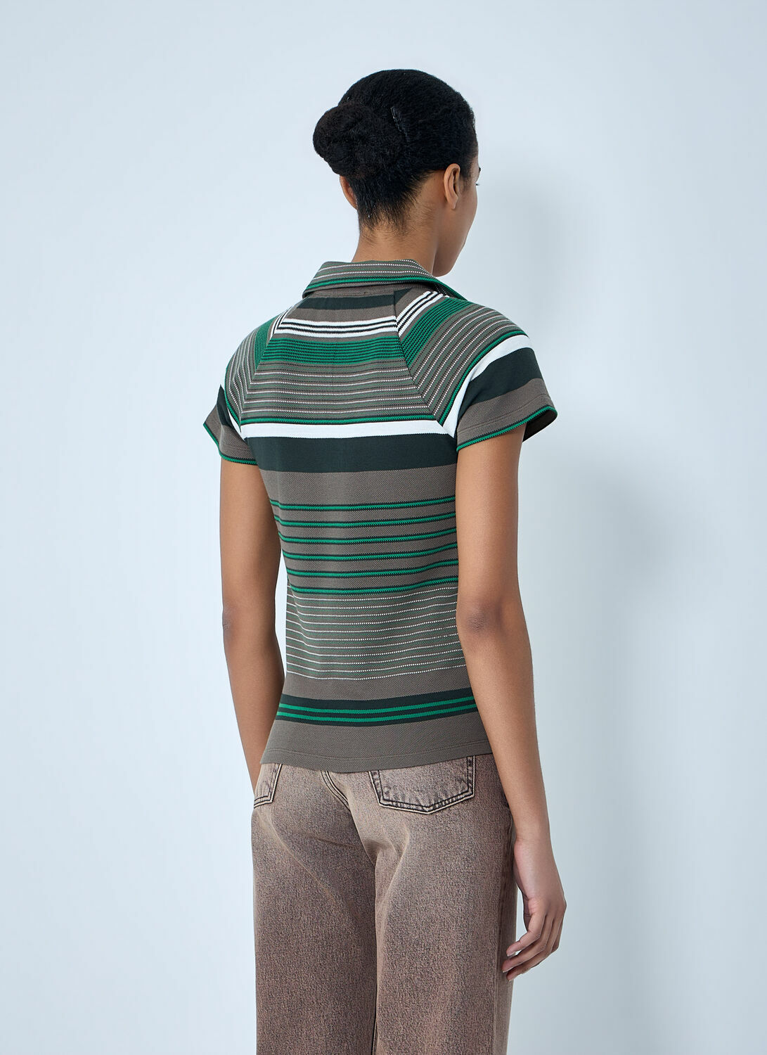 Lacoste Slim Fit Striped Piqué Polo Shirt
