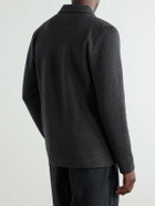 Inis Meáin - Herringbone Merino Wool Cardigan - Gray