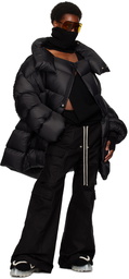 Rick Owens Black Jumbo Drella Down Coat