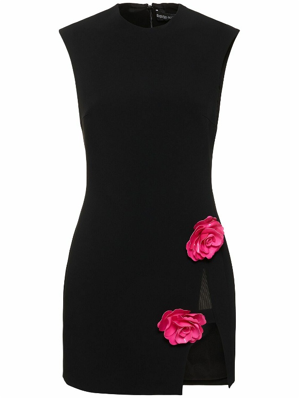 Photo: DAVID KOMA Embroidered Rose Sleeveless Mini Dress