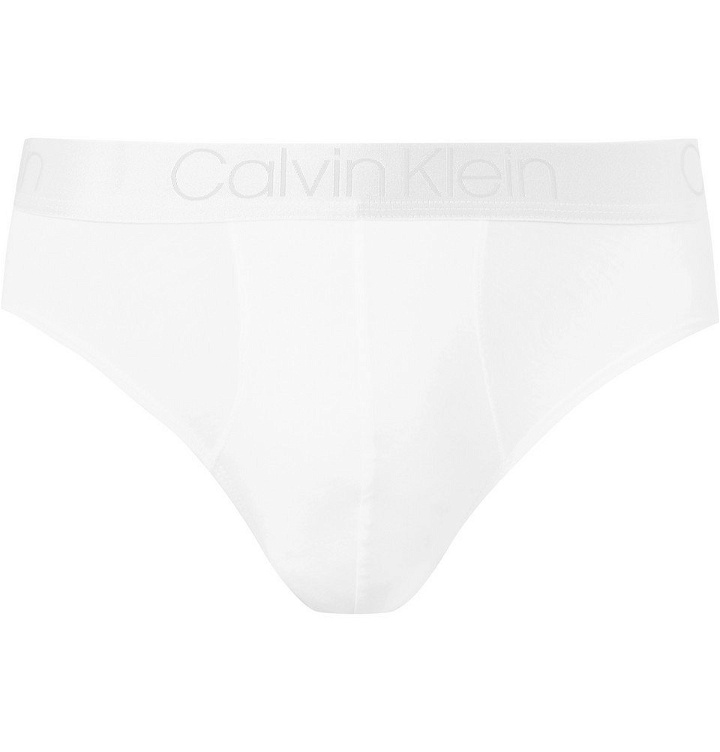 Photo: Calvin Klein Underwear - Stretch-Modal and Cotton-Blend Briefs - Men - White
