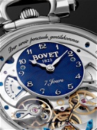 BOVET - Monsieur BOVET Hand-Wound 43mm 18-Karat White Gold and Leather Watch, Ref. No. AI43018