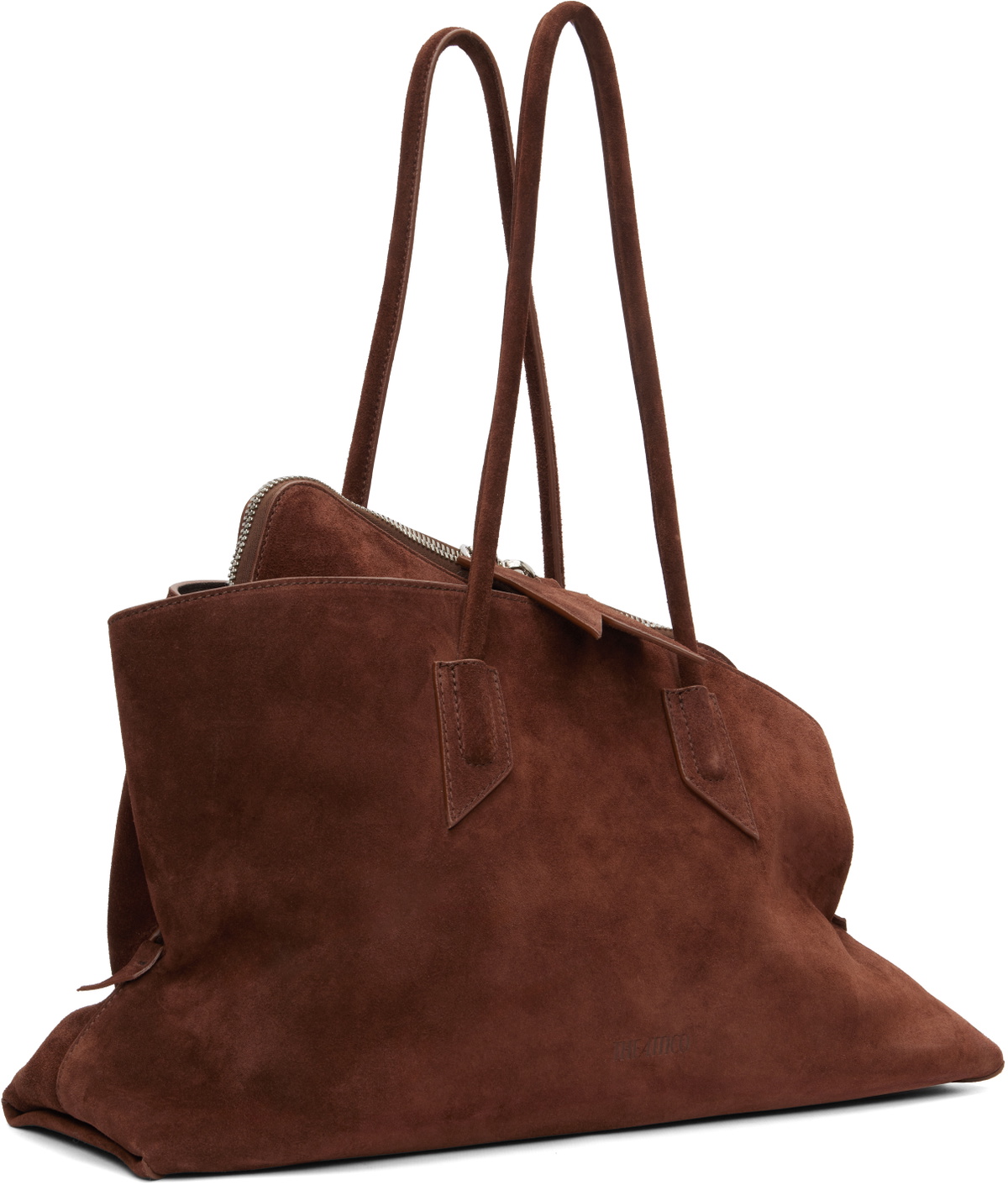 The Attico Tan 'La Passeggiata' Medium Top Handle Bag