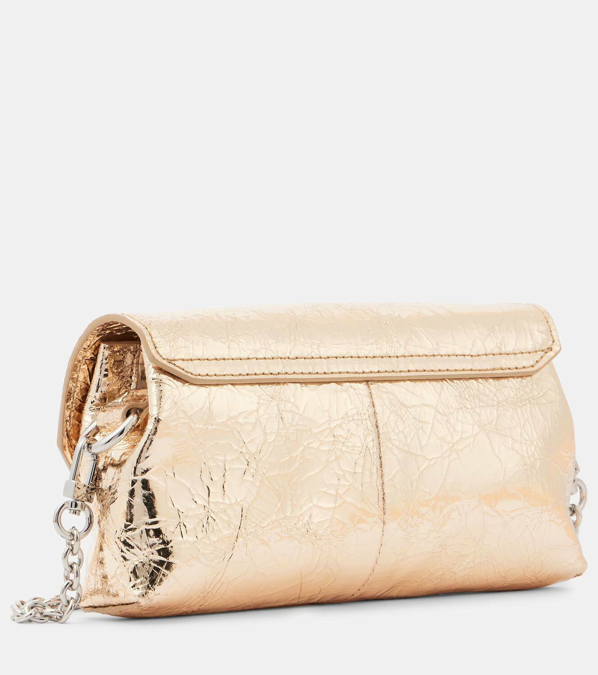 Vivienne Westwood Orb Mini metallic leather clutch Vivienne