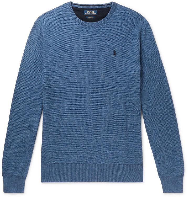 Photo: Polo Ralph Lauren - Slim-Fit Pima Cotton Sweater - Blue