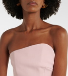 Solace London Britt pleated strapless gown