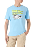 MC2 Saint Barth Man Cotton T-shirt With Back To The Future Car Print | Back To The Future Special Edition