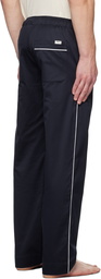 Tekla Navy Sateen Pyjama Pants