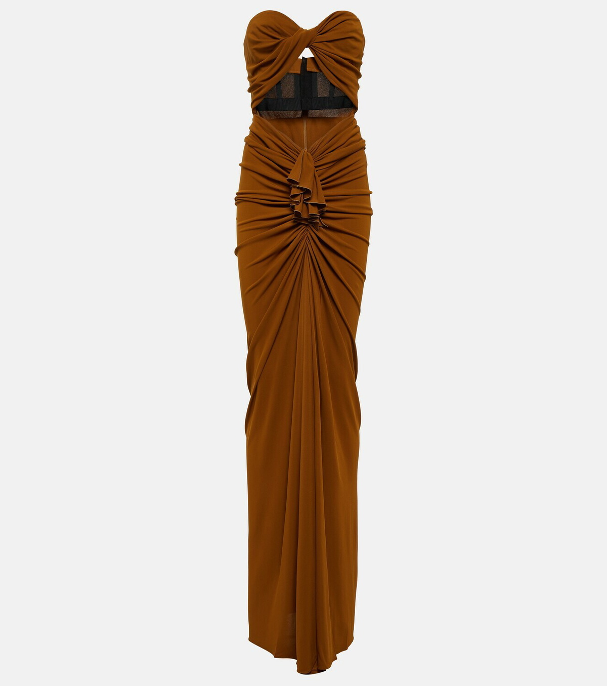 Saint Laurent Cutout bustier crpe jersey gown Saint Laurent Saint Laurent Cutout bustier crpe jersey gown Saint Laurent